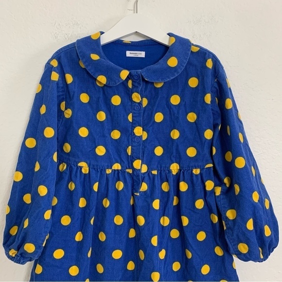 Balabala Toddler Polka Dot Corduroy Dress Little Girls 130/64 Cotton Puff Sleeve - Picture 12 of 13